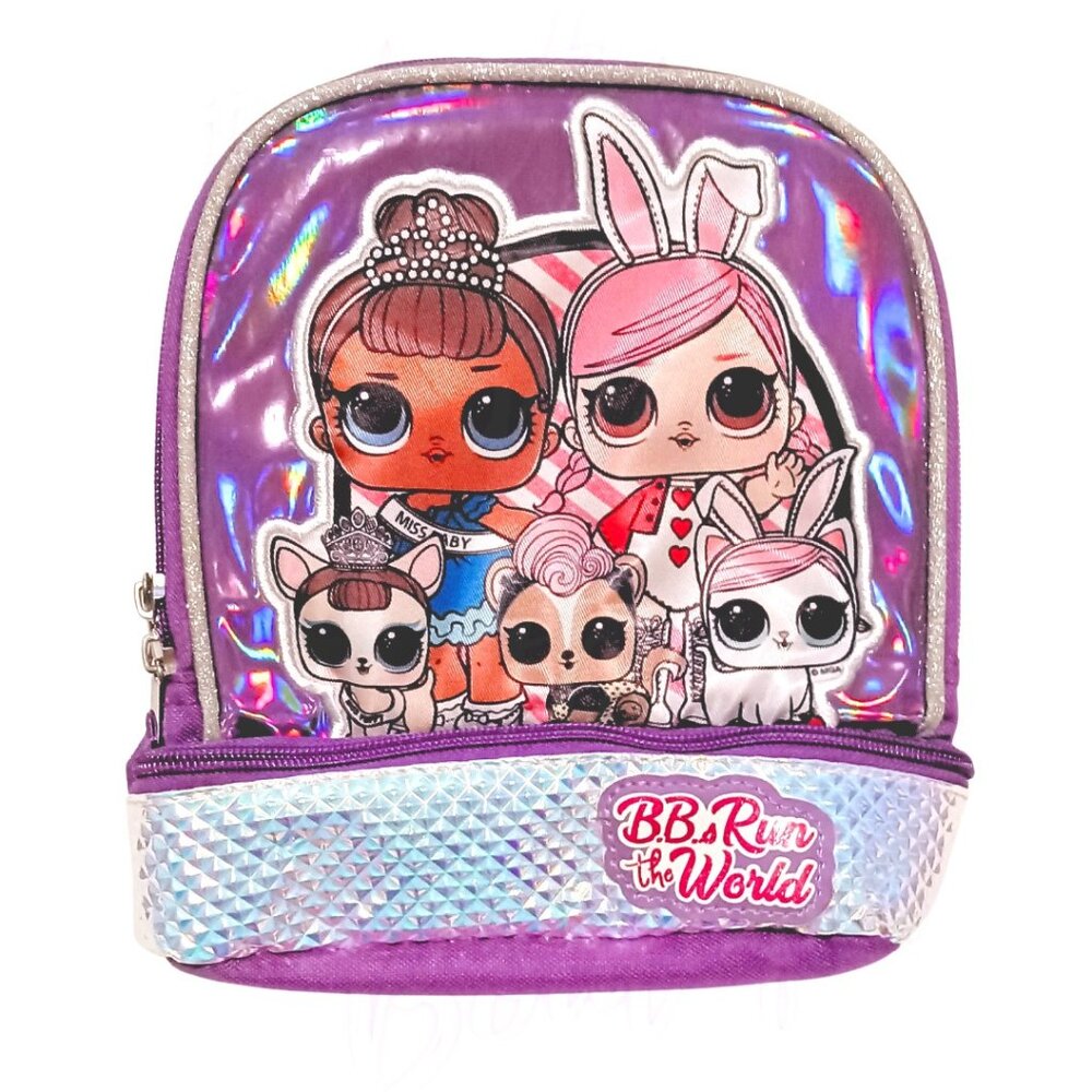 NWT - LOL Surprise MGA BB's Run the World Zippered 3D Print Insulated Bag